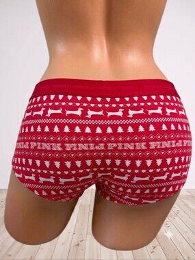 PINK VS CHRISTMAS PANTY UNDERWEAR Shortie HOLIDAYS Xl